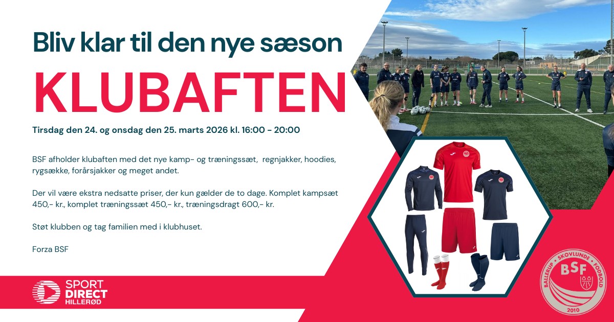 BSF afholder klubaftener i uge 13