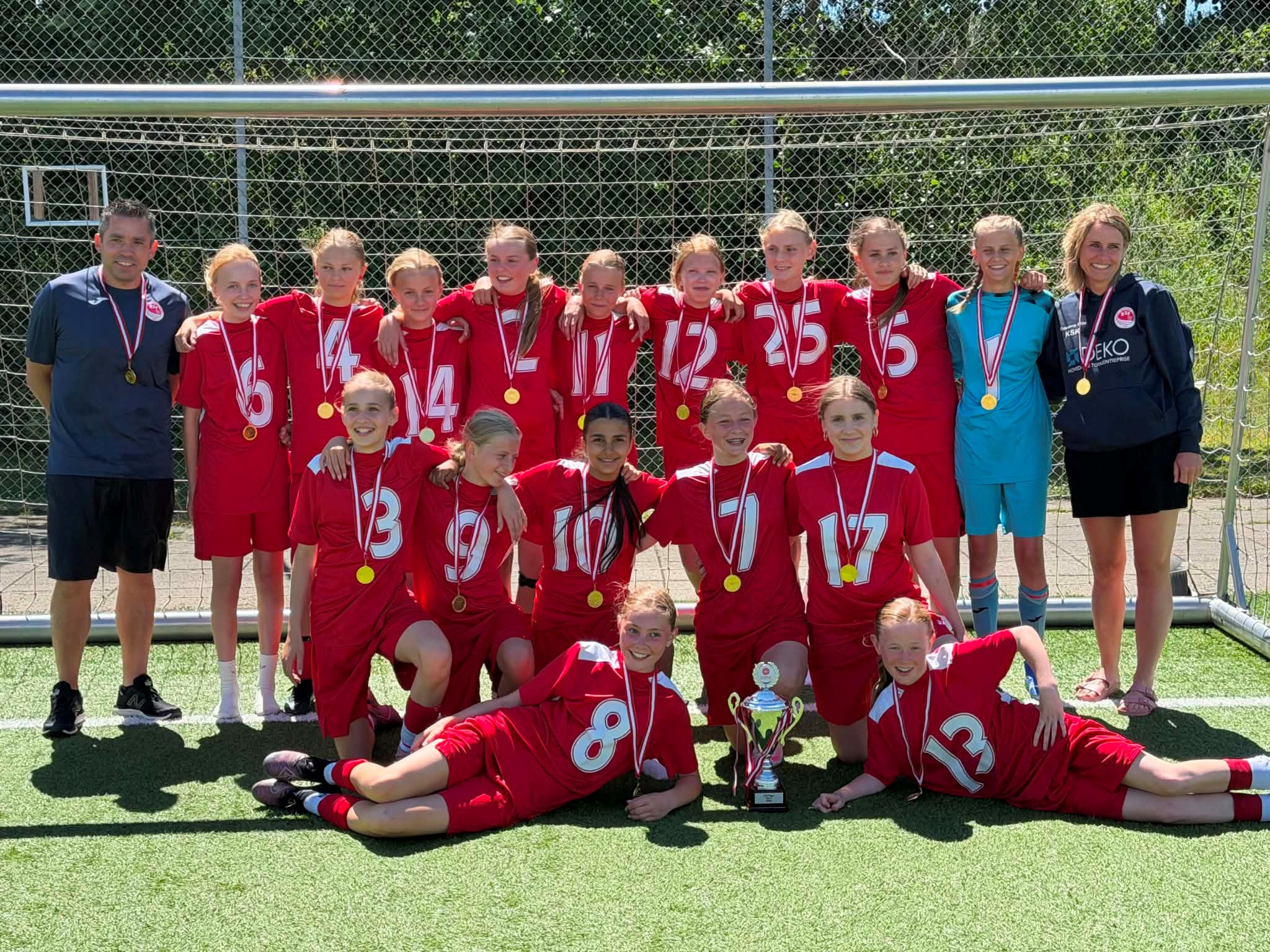 1. pladsen til vores U13 elite piger